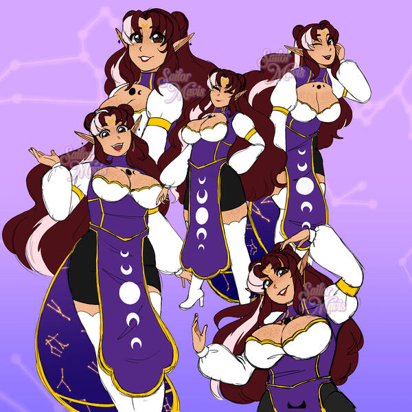 [OC] Moon Monarch Sketchpage